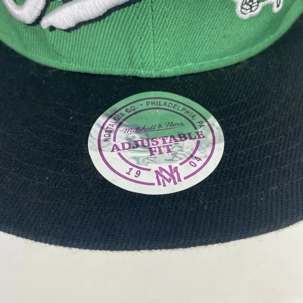 Vtg Mitchell &‎ Ness Boston Celtics Hat Hardwood Classics Vintage Snapback Cap